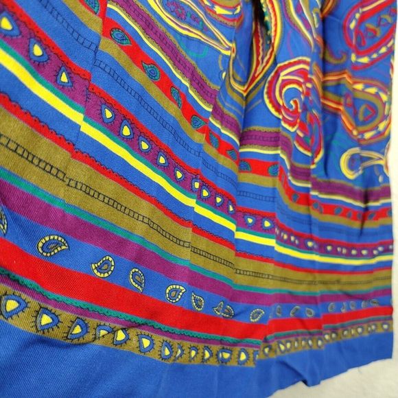 Vintage Paisley Print Skirt Women's Bohemian Midi Pleated Sz1 0 Nostalgic Rare - Picture 10 of 12